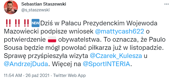 Z OSTATNIEJ CHWILI! Wiadomo, kiedy Matty Cash DOSTANIE polski paszport!